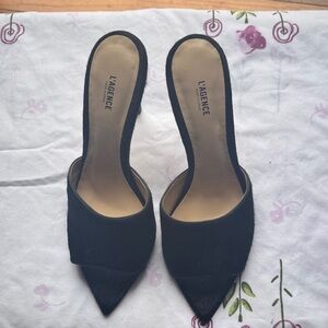 L'AGENCE Black Pointed-Toe Mules size 39 1/2